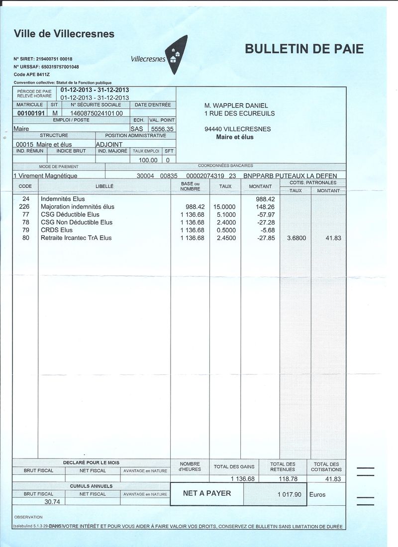 Fiche de paie